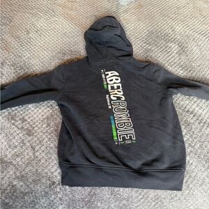 Abercrombie & Fitch Kids Black Hoodie sz 7/8 GUC